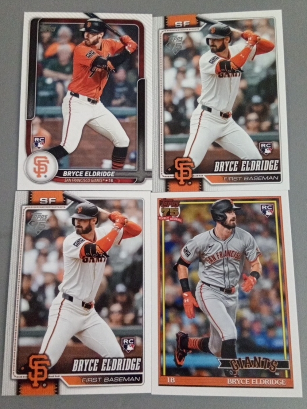 Topps Bryce Eldridge Baseball Card Lot - Orange, White